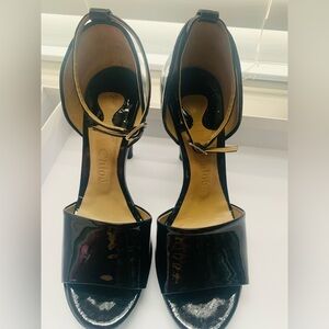 Chloe D’Orsay /Open Toe/Black Patent Leather Heel/ Size 36.5 with 4in heel
